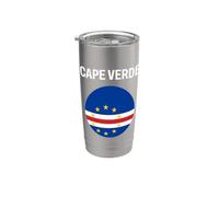 Drapeau Cap-Vert Moderne Gobelet isotherme en acier inoxydable double paroi