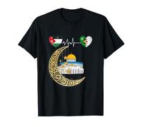 Drapeau Carte Algérie Palestine Support Jérusalem Gaza T-Shirt