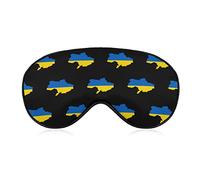Drapeau carte de l'ukraine sommeil masque nuit couverture oeil pour femmes hommes blocklight pour avion voyage sieste sangle réglable
