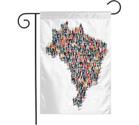 Drapeau Carte Des Peuples Analyse De La Communication Mondiale Cartographie Asie Réseau Pays Signes Symboles Graphiques Imprimé Drapeau De Bienvenue, Pour Les Défilés, Les Bureaux, 30x45cm