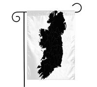 Drapeau Carte D'Irlande, Pays Isolé, Continent, Atlas Sur Fond Blanc, Symboles Graphiques De Voyage Globaux Décoratif Drapeaux Décoration Traditionnel Bannière, Pour Balcon, D'Intérieur, 30x45cm