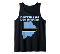 Drapeau Carte du Botswana Couleurs Pride Country Débardeur