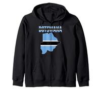 Drapeau Carte du Botswana Couleurs Pride Country Sweat à Capuche