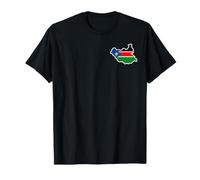 Drapeau Carte du Soudan du Sud Etoile Afrique de l'est T-Shirt