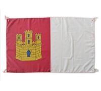 Drapeau Castilla La Mancha Grand 150x90cm Drapeau Castilla La Manche pour Balcon avec 4 Oeillets et 4 Attache-Câbles (Castilla La Mancha)