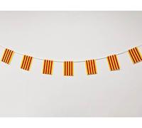 Drapeau Catalogne 40 pièces Drapeau Catalogne Guirlande Catalogne 11,4 M Fanions Catalogne Drapeau National Drapeaux Européens 14 x 21 cm Décorations Bars (Catalogne)