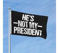 Drapeau « Ce n'est pas mon président » 90 x 150 cm, bannière double face, drapeau de bienvenue pour jardin, décoration murale colorée pour chambre d'étudiant