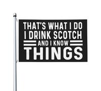 Drapeau Ce Que Je Fais, C'Est Boire Et Savoir Des Choses Amusant Décoration De Drapeau Uv Fade Résistant Bannière Décorative Pour D'Intérieur Maison Fête 3X5 Ft