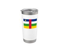 Drapeau centrafricain de la République centrafricaine Gobelet isotherme en acier inoxydable double paroi