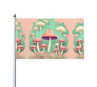 Drapeau champignon de rêve. Imprimé sur un seul côté, 0,9 x 1,5 m, léger et fluide, adapté pour une utilisation en intérieur et en extérieur.