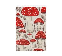 Drapeau champignon rouge et blanc, 6,1 x 0,9 m, drapeau de vacances double face avec œillets verticaux pour les saisons extérieures, les décorations de jardin, bannière de vacances