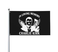 Drapeau Charlie Kirk FREEDOM In Loving Memory, double face, fantaisie, bannière extérieure pour cour, 90 x 150 cm, tap