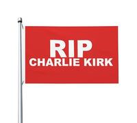 Drapeau Charlie Kirk Rip 1993-2025 3x5, couleurs vives et résistant à la décoloration, en polyester avec œillets