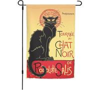 Drapeau Chat De Toulouse Drôle, Chaton Noir Mignon Vintage Décoratif Drapeaux Imprimé Couleurs Resistant Exterieur Bannière, Pour Les Défilés, D'Intérieur, Les Bureaux, 30x45cm