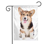 Drapeau Chien Welsh Corgi Pembroke Mouth, Drôle Et Pur-Sang, Regardant Un Chiot, Appareil Photo, Animaux Adorables, Faune Sauvage Lavable Bannière De Drapeaux, Pour D'Intérieur, 30x45cm