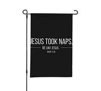 Drapeau chrétien « Jésus faisait la sieste » (12 x 18 pouces, double face) pour jardin extérieur.