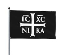 Drapeau Christianisme Ic Xc Nika Orthodoxe Orientale Drapeau Pirate Imprimé Personnalisés Bannière, Pour D'Intérieur, Les Bureaux, Jardin, 90X150Cm