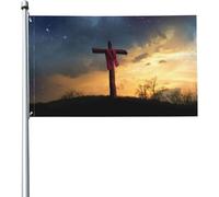 Drapeau Christianisme Jésus Décoratif Drapeaux Couleurs Vives Personnalisés Bannière À Œillets, Pour Les Bureaux, Jardin, D'Intérieur, 90x150cm