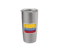 Drapeau Colombie vintage rétro vieilli Amérique du Sud Pride Gobelet isotherme en acier inoxydable double paroi