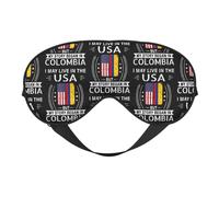 Drapeau colombien américain Mon histoire a commencé en Colombie Masque pour les yeux Masque de sommeil Blocage de la lumière Bandeau pour les yeux de nuit Cache-yeux doux sans pression avec sangle él