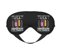 Drapeau colombien américain Mon histoire a commencé en Colombie Masque pour les yeux Masque de sommeil Blocage de la lumière Bandeau pour les yeux de nuit Cache-yeux doux sans pression avec sangle él