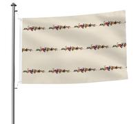 Drapeau coloré double face avec œillets - 1,5 x 2,4 m - Drapeau décoratif pour patio, porche, événement de groupe.