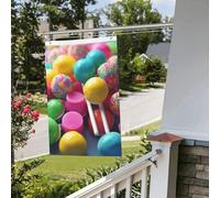 Drapeau coloré en forme de bonbon de 0,6 x 0,9 m, pour extérieur, intérieur, printemps, été, automne, hiver, drapeaux de jardin avec œillets verticaux double face, drapeaux de vacances pour