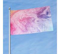 Drapeau coloré en marbre rose bleu violet imprimé festif décoration extérieure bannière pour mariage, jardin, porche, mur, terrasse, décoration d'intérieur