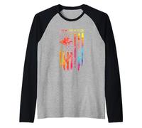 Drapeau coloré pour Enseignant américain Live Love Teach American Pride Manche Raglan