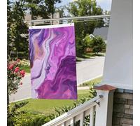 Drapeau coloré violet marbré 61 x 91 cm pour extérieur et intérieur - Pour le printemps, l'été, l'automne, l'hiver - Drapeaux de jardin avec œillets verticaux double face pour décorations de cour