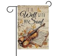 Drapeau Comédie Musicale Vintage Drapeaux De Jardin Double Stitched Drapeaux Décoration Double Face Grand Pour Pelouse Vacances 30X45Cm