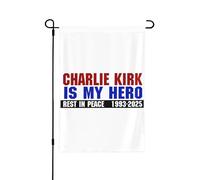 Drapeau commémoratif « Charlie Kirk est mon héros » 12,5" x 18"