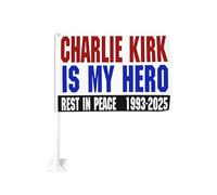 Drapeau commémoratif « Charlie Kirk est mon héros » 45,7 x 30,5 cm