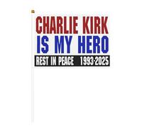 Drapeau commémoratif Charlie Kirk Is My Hero, dix pièces, drapeaux de jardin, bannière, panneau