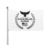 Drapeau commémoratif Charlie Kirk « Pour toujours dans nos cœurs » (3 x 5 pieds)