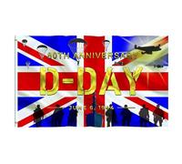 Drapeau Commémoratif Du Jour J, Drapeau Du 80e Anniversaire Du Débarquement, Anniversaire Drapeaus Commémoratif Résistant À La Décoloration, Drapeaus Commémoratifs Extérieur
