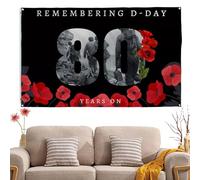 Drapeau Commémoratif Du Jour J, Drapeau Du 80e Anniversaire Du Débarquement, Anniversaire Drapeaus Commémoratif Résistant À La Décoloration, Drapeaus Commémoratifs Extérieur