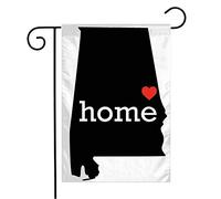 Drapeau Conception Texte Lettrage Rouge Alabama Maison Écrit État Sud Noir Carte Né Symbole Concept Abstrait Imprimé Drapeau Paysage, Pour Balcon, Les Bureaux, 30x45cm