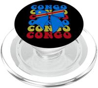 Drapeau Congo Fierté congolaise avec nœud Coquette PopSockets PopGrip pour MagSafe