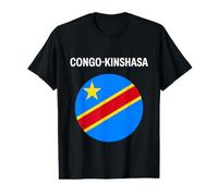 Drapeau Congo-Kinshasa Moderne T-Shirt Graphique avec Valeur
