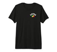 Drapeau Congo Pocket Wear Love Brazzaville Afrique T-Shirt Haut de Gamme