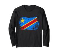 Drapeau Congo RDC Cadeau Homme Congolais Femme Congolaise Manche Longue