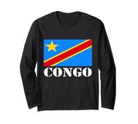 Drapeau Congo République démocratique du Congo RDC Manche Longue