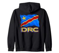 Drapeau Congolais Patriotique Hommes Femmes Enfants Congo RDC Sweat à Capuche