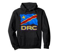 Drapeau Congolais Patriotique Hommes Femmes Enfants Congo RDC Sweat à Capuche