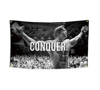 Drapeau Conquer pour Arnold Schwarzenegger - 9,1 x 1,5 m - Bannière murale d'extérieur à suspendre avec 4 œillets en laiton pour décoration de dortoir universitaire
