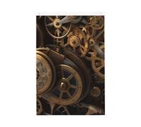 Drapeau cool steampunk engrenages 6,1 x 0,9 m, drapeau de vacances double face avec œillets verticaux pour les saisons extérieures, décorations de jardin, bannière de vacances