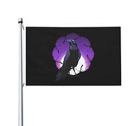 Drapeau corbeaux Cool Double face 3x5 pieds, drapeau extérieur, Durable, décoratif d'intérieur, pour Patio, bannières de fête à domicile, drapeau de bienvenue 3by5