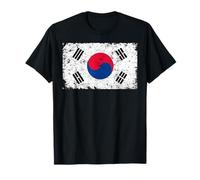 Drapeau Corée du Sud Vintage Grunge Culture Coréenne Esthétique T-Shirt