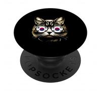 Drapeau coréen drôle de Chat coréen pour Amoureux des Chats PopSockets PopGrip Adhésif
